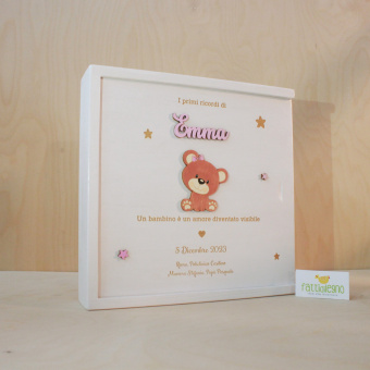 Box Nascita Orsetto fiocco