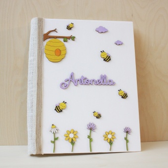 Album portafoto alveare api fiori